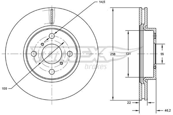 TOMEX Brakes Bremsscheibe